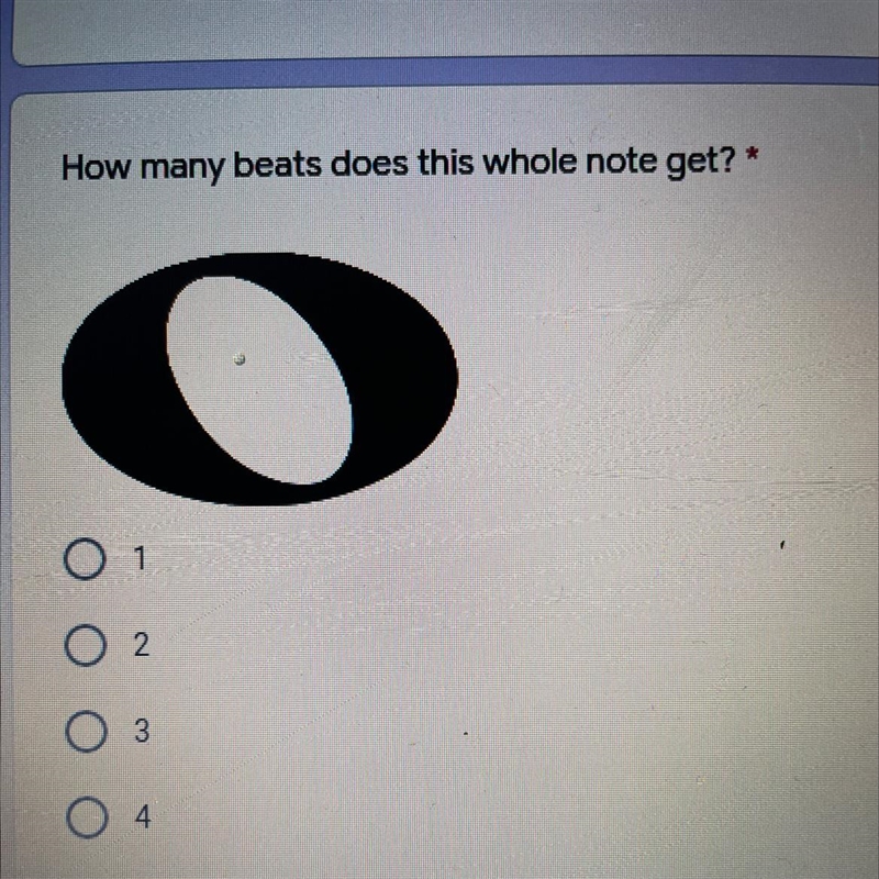 How many beats does this whole note get?-example-1