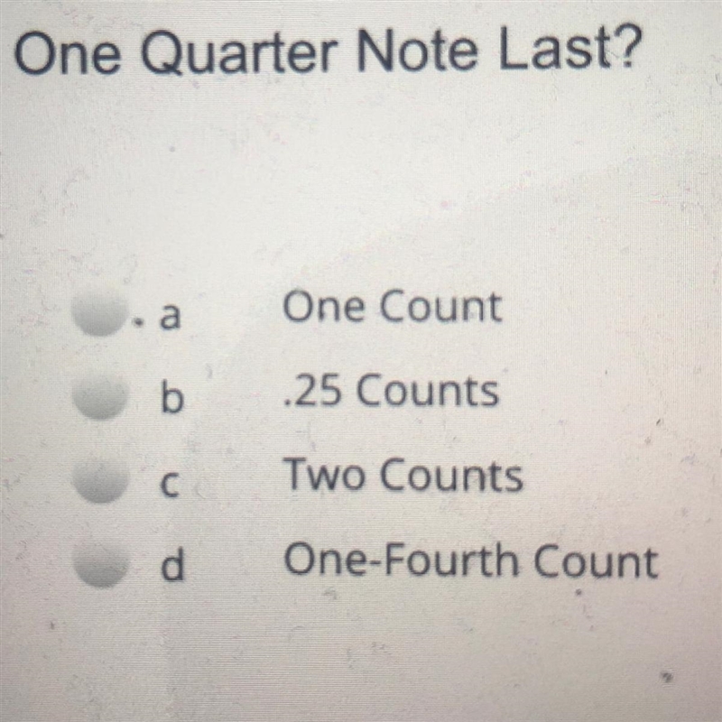 One Quarter Note Last-example-1