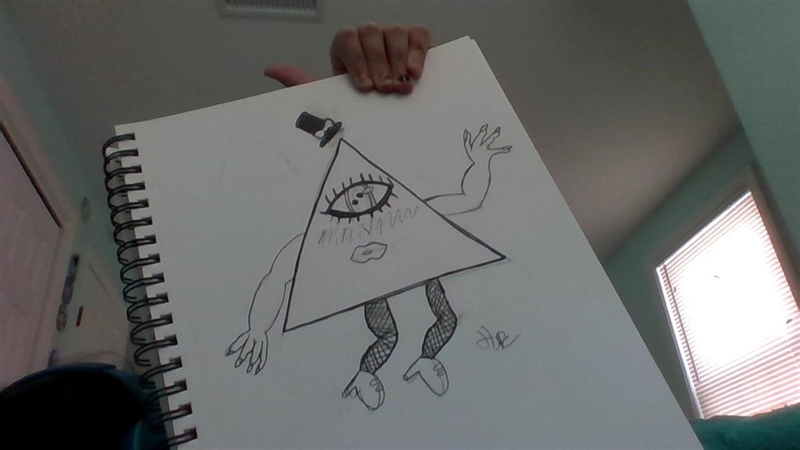 Is my bill cipher cursed and should I upload it for an art assignment.-example-1