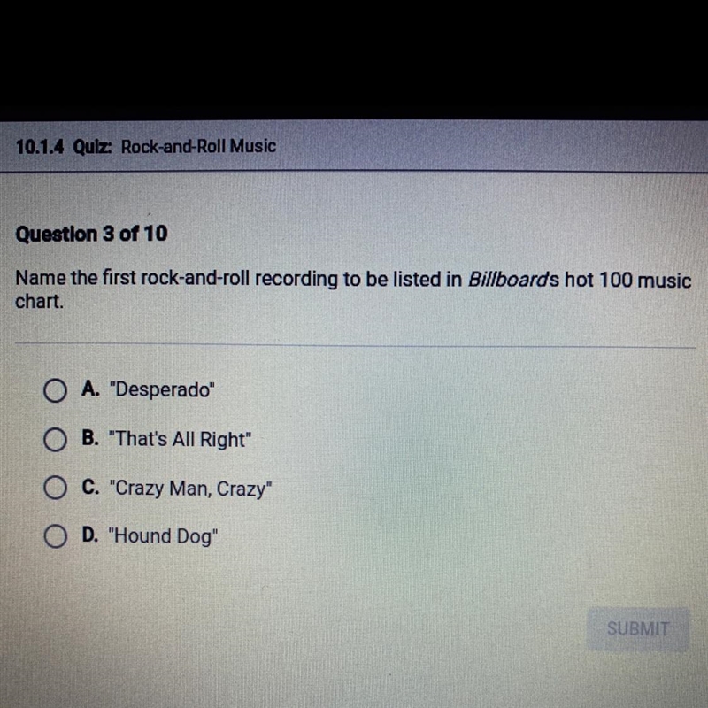 Name the first rock-and-roll recording to be listed in Billboards hot 100 music chart-example-1