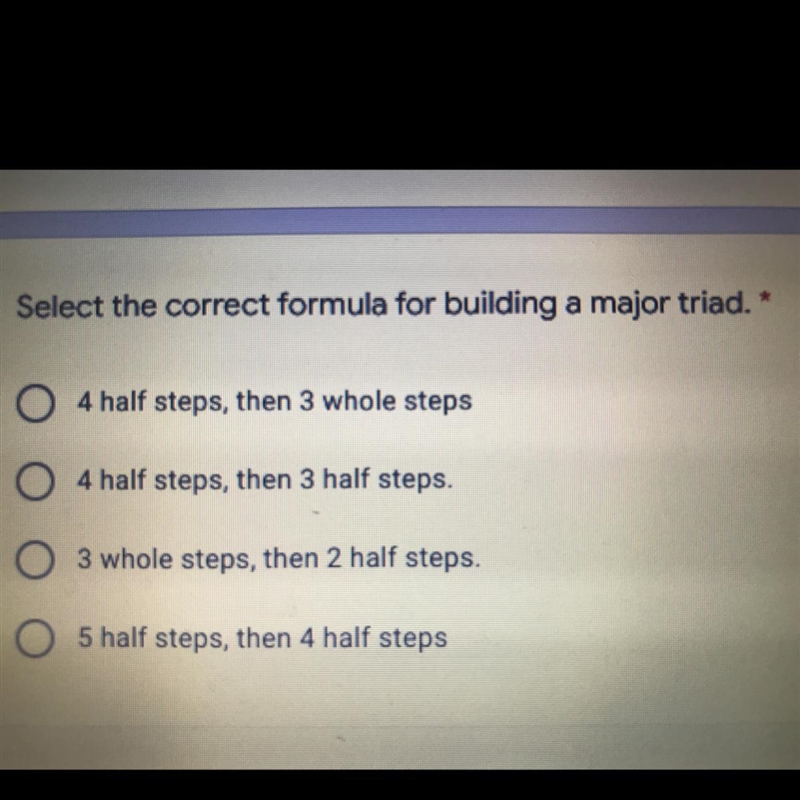 Select the correct formula for building a major triad.-example-1