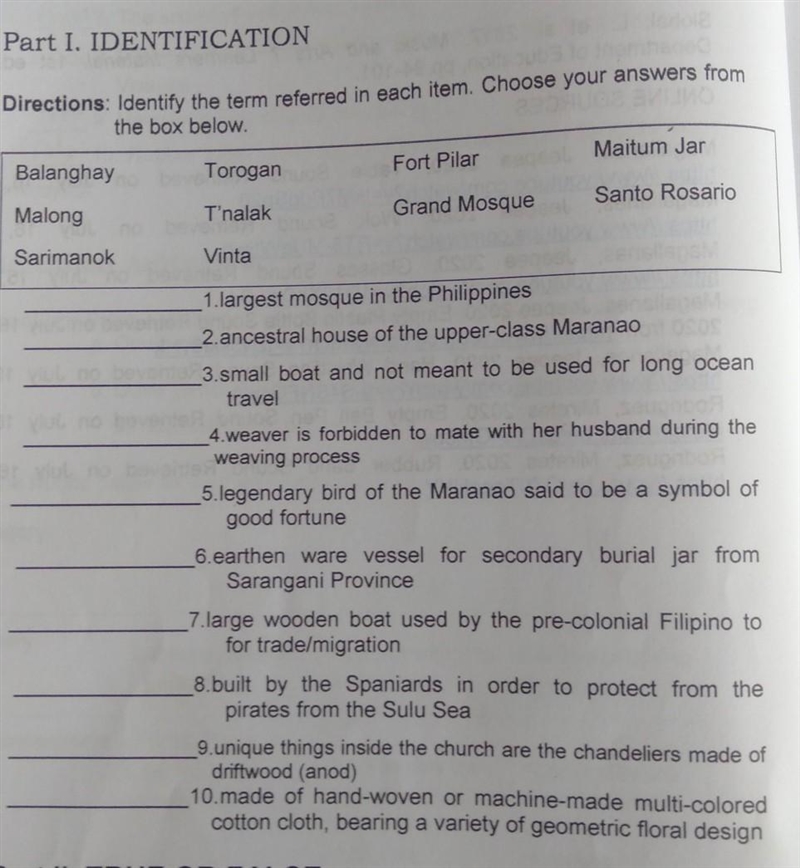 Directions: Identify the term referred in each item. Choose your answers from the-example-1