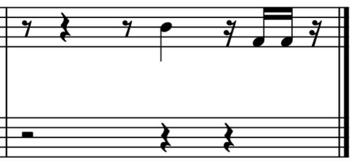 1- Look at the picture below and choose the right statement. 3 quarter rests,1 half-example-1