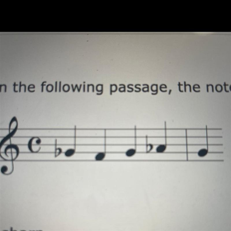 In the following passage the note on beat three of measure one is G-sharp G-flat-example-1