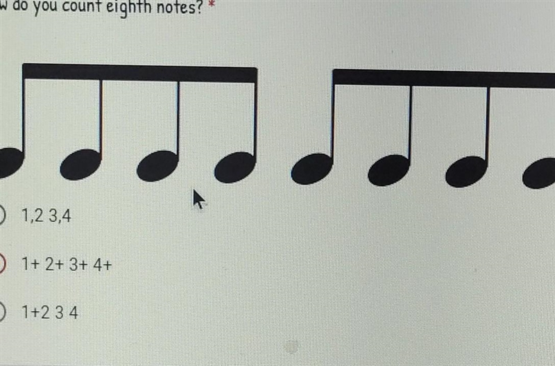 *Strings/ Music related* How do you count eighth notes? *Photo included has question-example-1