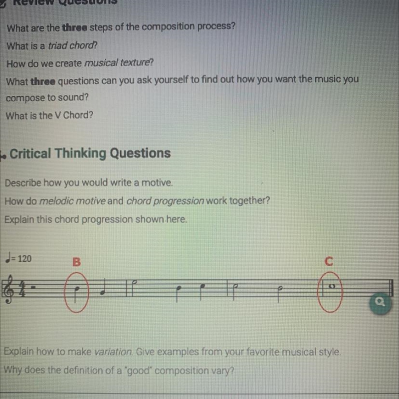 3. Explain this chord progression shown here. = 120 B des PLEASE!!!-example-1