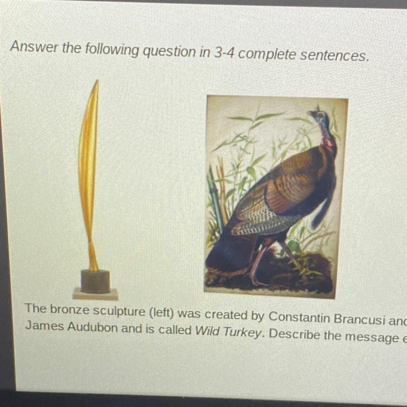 The bronze sculpture (left) was created by Constantin Brancusi and is called Bird-example-1