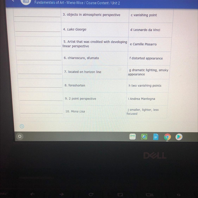 Please help me 1. Match the descriptions In Column A with the terms in column b-example-1