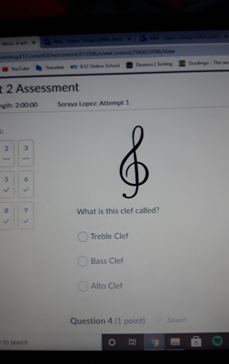 What is this clef called?​-example-1