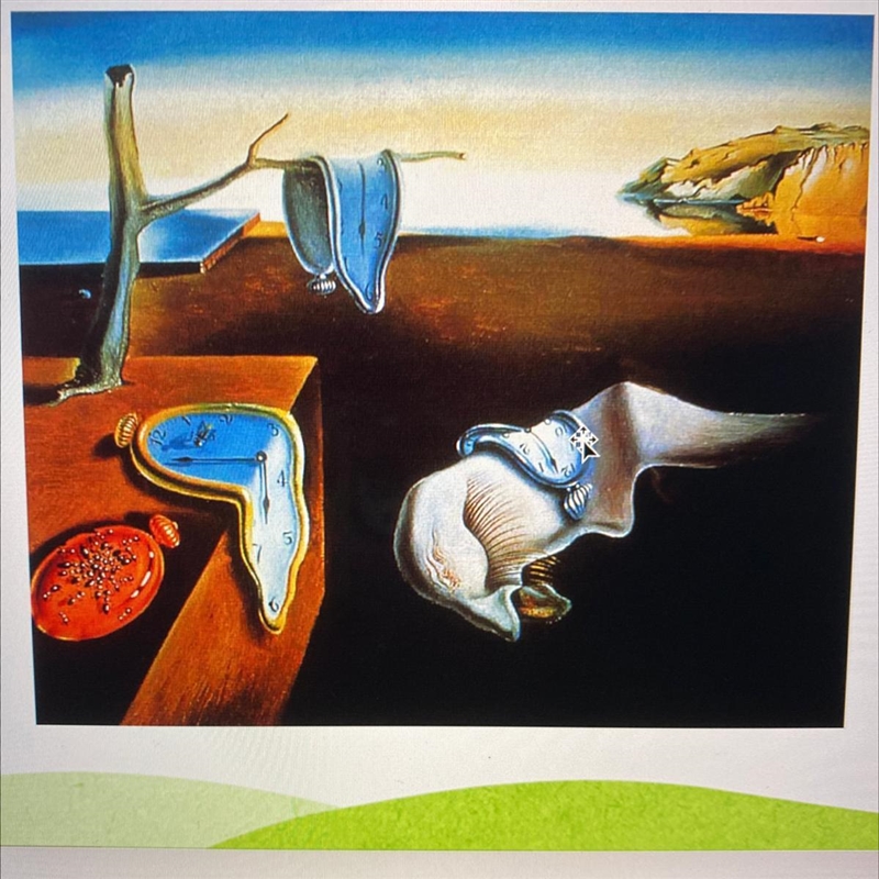 What do you see in the persistence of memory (from Salvador Dali), nature, colors-example-1