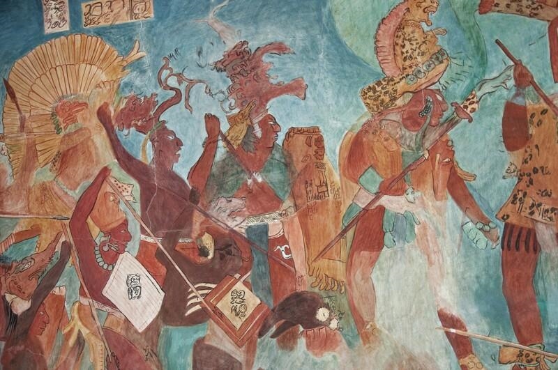 The unit taught us that Mayan murals give a unique (special) insight into the beliefs-example-1