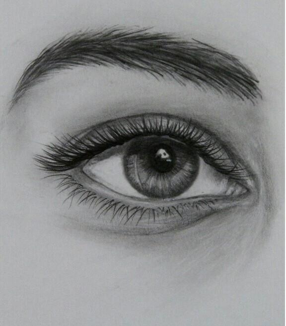 Could someone draw for me: 1. Realistic eye 2. Eye of the future 3. Self-portrait-example-1