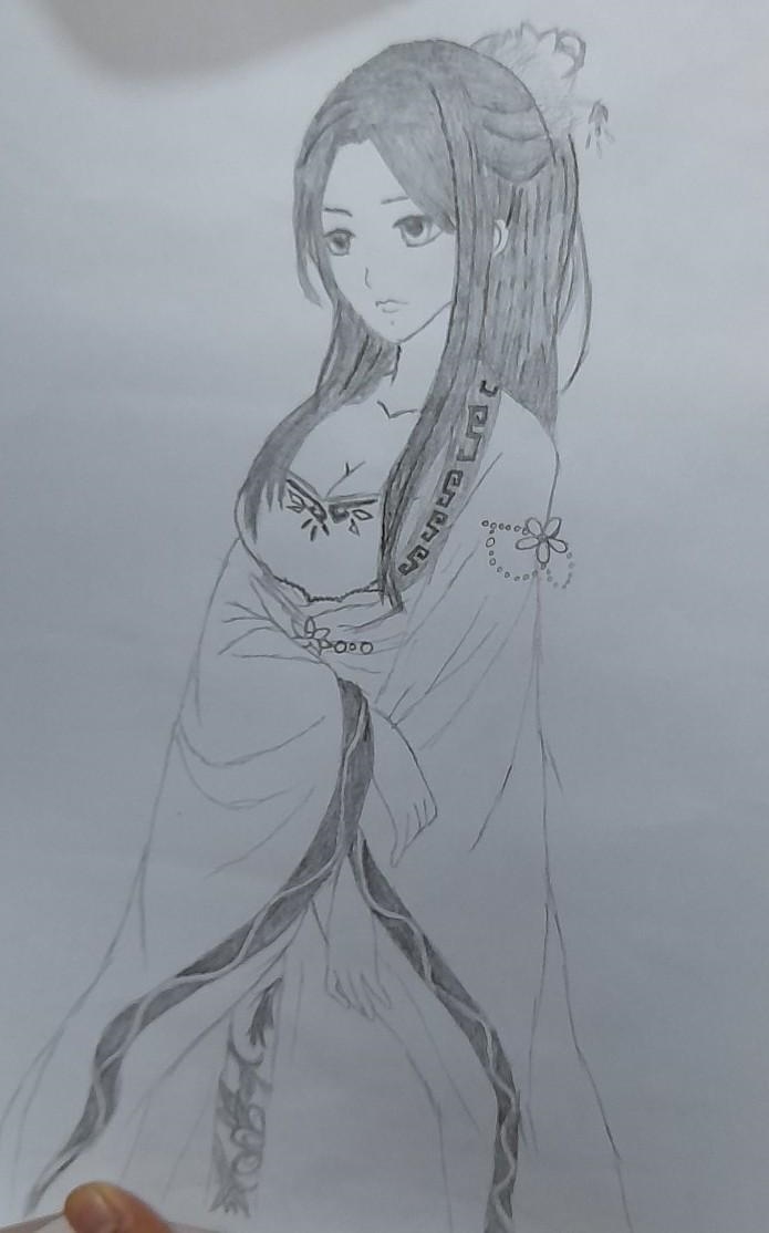 Can you draw a beautiful doll? Please-example-1