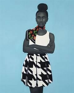 How does Amy Sherald usually paint her backgrounds?-example-1