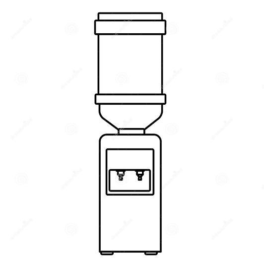 How to draw a water despenser​-example-1