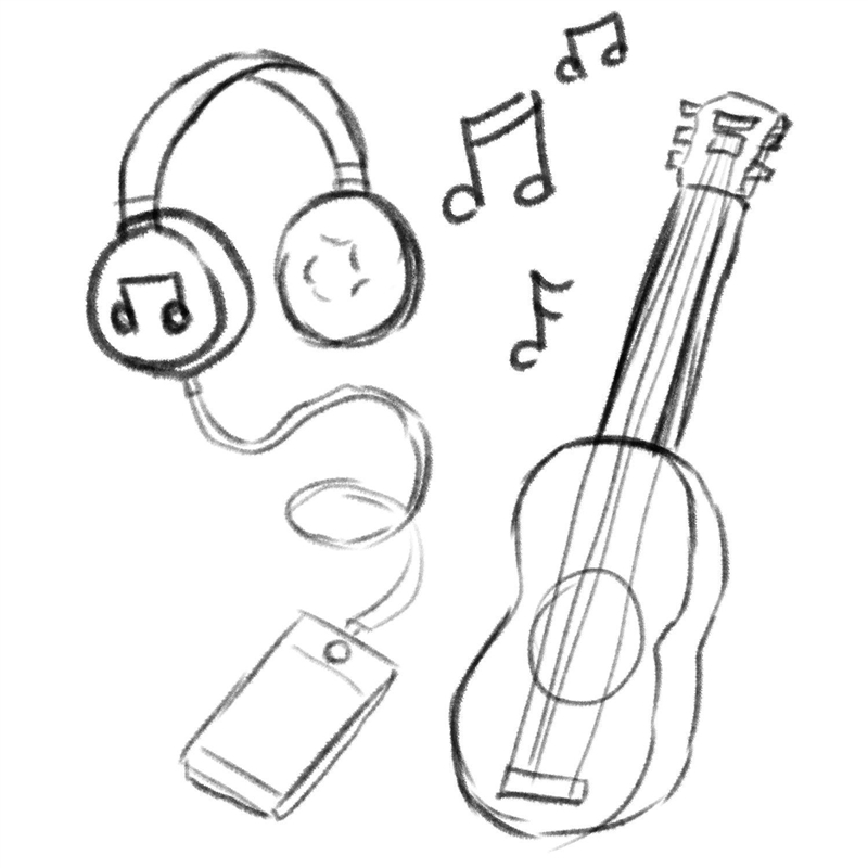 Music drawing ideas please help me-example-1