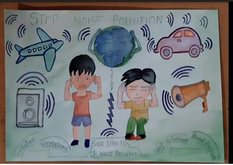 Draw to noise pollution​-example-1