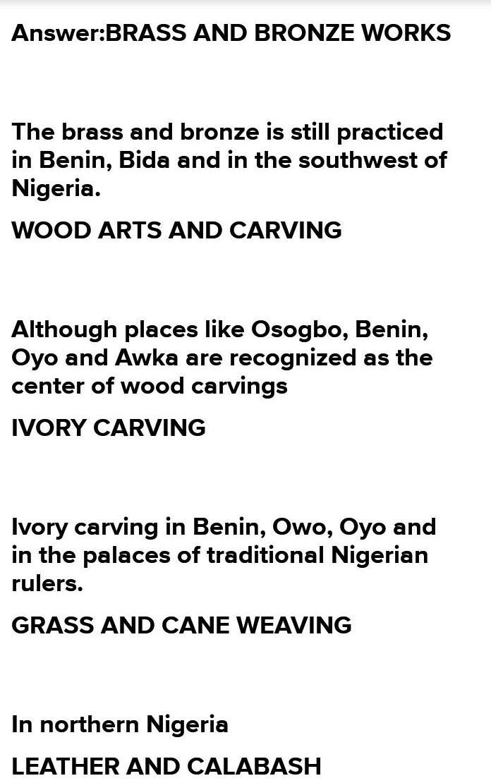 10 Local craft an Nigeria ​-example-1