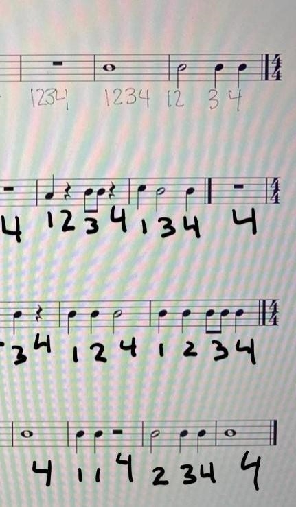 Rhythm worksheet answers please. I did the first line, but I don’t understand the-example-3