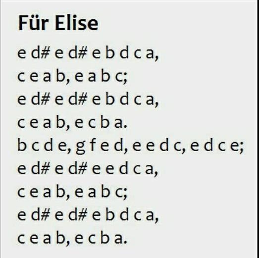 Can someone help me with the Fur Elise notes? Ex: E, D# , E , D#...-example-1