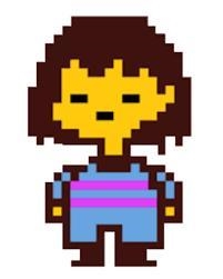 Send me a image of frisk from undertale with a mohawk​-example-1