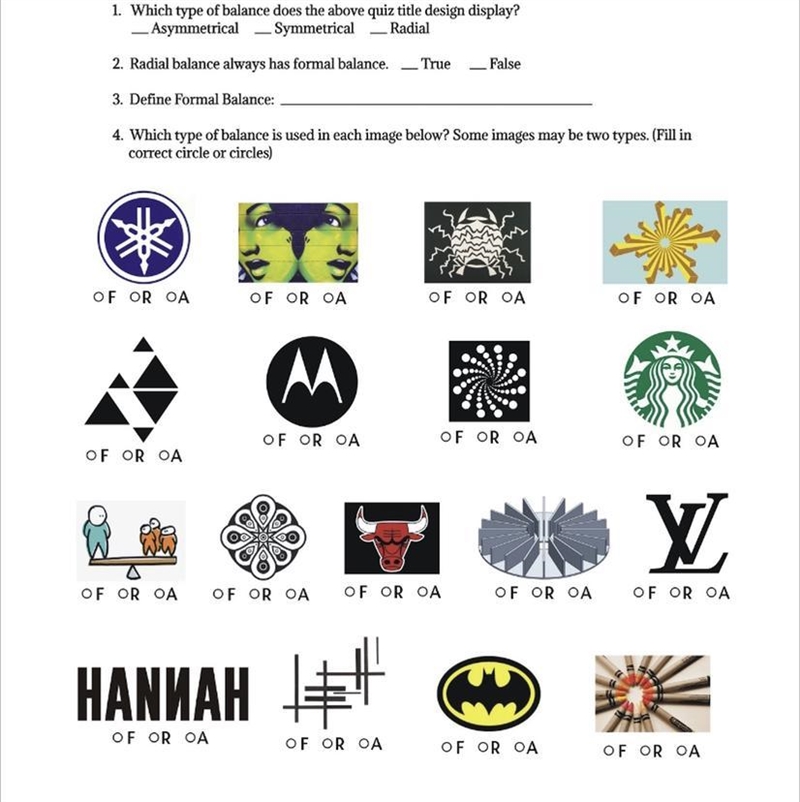 HELP I NEED HELP ASAP A= Asymmetrical F= Formal R= Radial-example-1