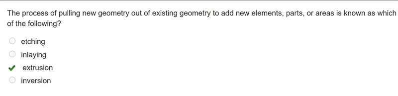 The process of pulling new geometry out of existing geometry to add new elements, parts-example-1