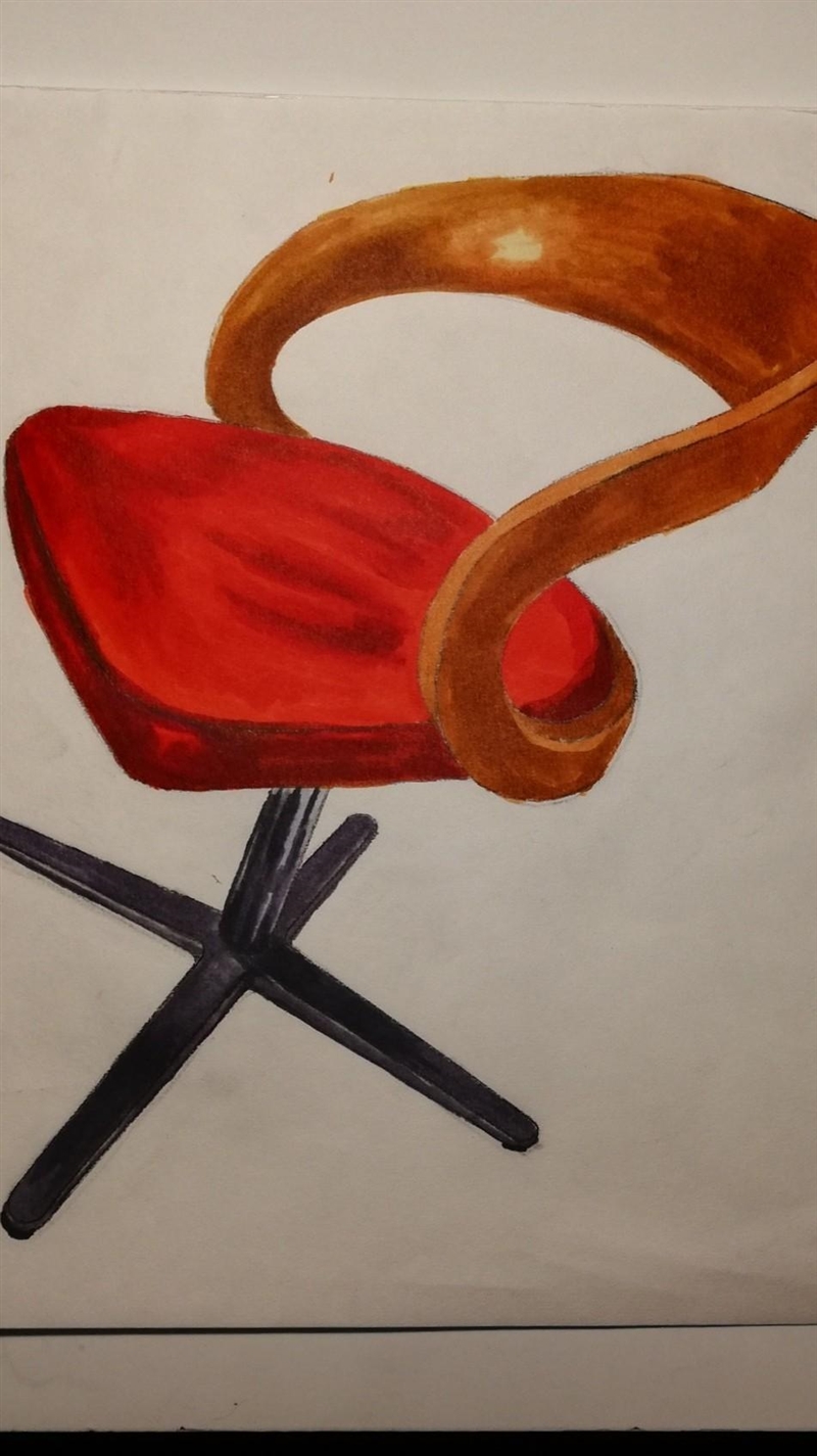 Do you like this design of a chair I made for art class? ​-example-1