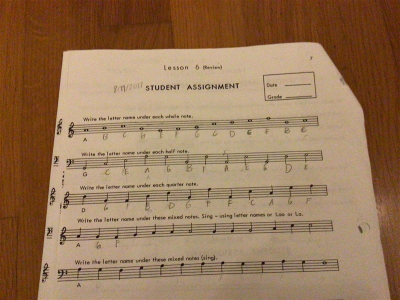 Help me please! lesson 6 music Due on Monday! I can’t get this done I left off by-example-1