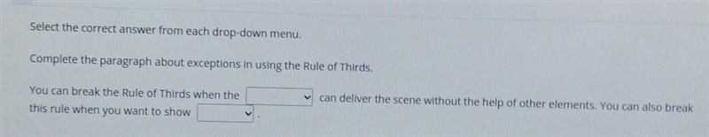 QUESTION IN PICTURE PLEASE HELP IM FAILING blanks are: 1. subject, background 2. emotions-example-1