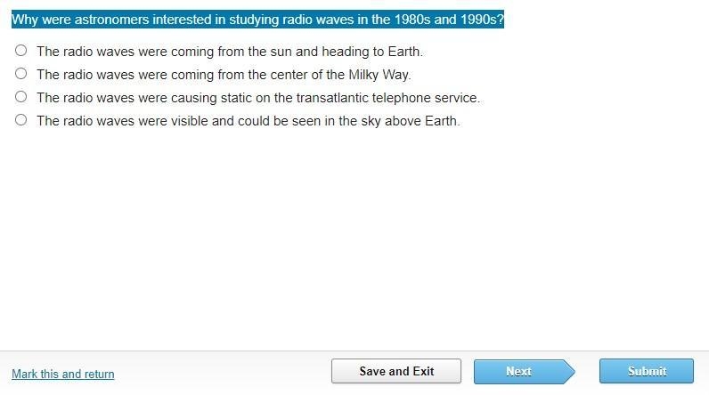 Why were astronomers interested in studying radio waves in the 1980s and 1990s?-example-1