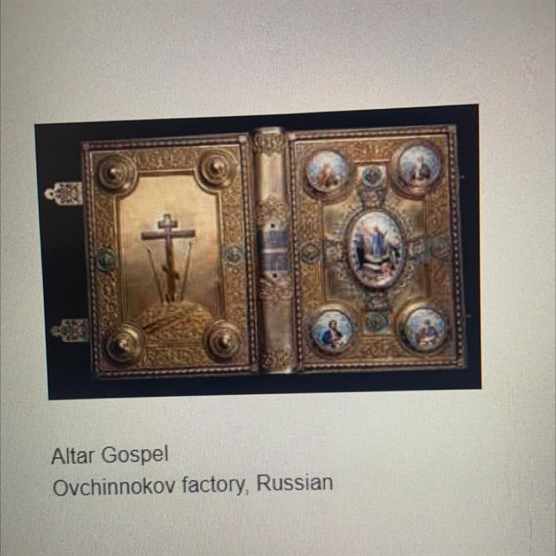 Russian Bookbinding uses the following techniques: (pick 3) gilding enameling woodburning-example-1