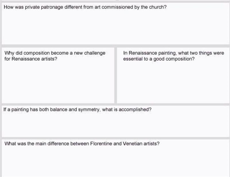 Plz study sheet 3.1.3 Italy: center of the renaisance plz answer these questions for-example-1