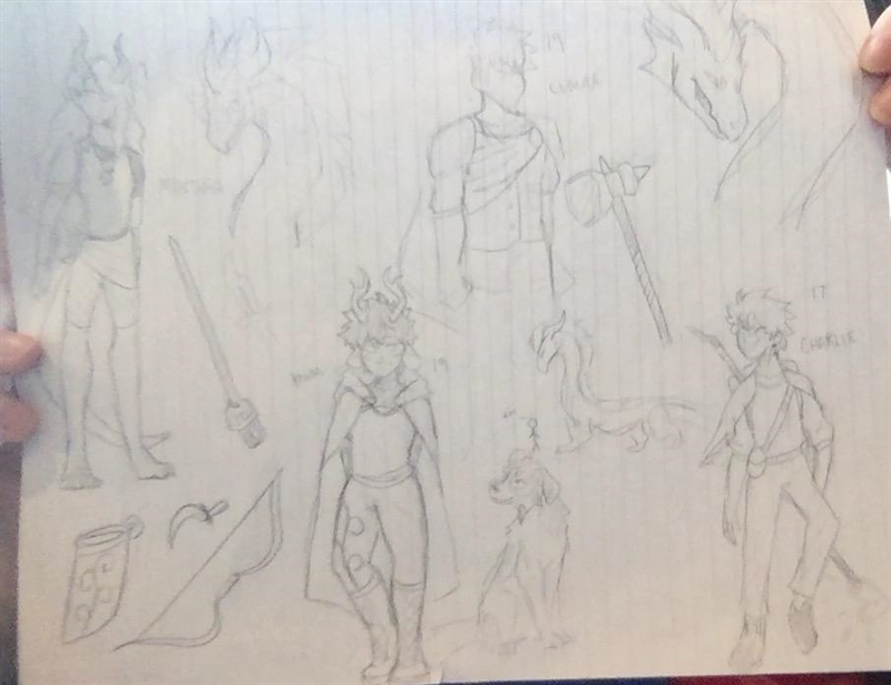 Sketches sorry about bad quality,,-example-1