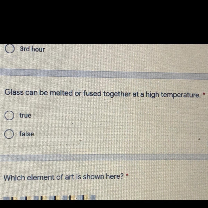 Glass can be melted or fused together at a high temperature: (True) or (False)-example-1