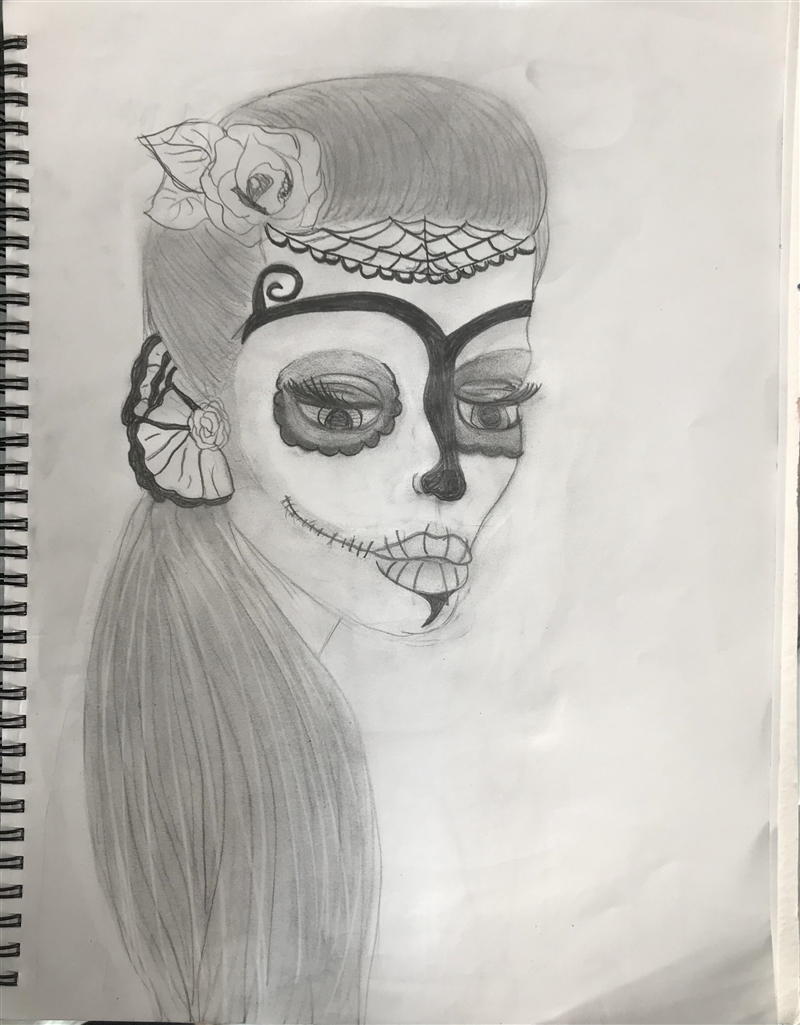 For Art class, any thoughts, tips, how could I make it look better?-example-1