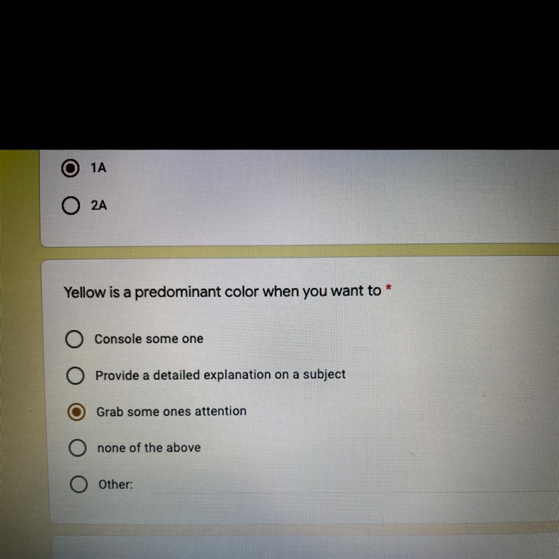 Yellow is a predominant color when you want to * Console some one Provide a detailed-example-1