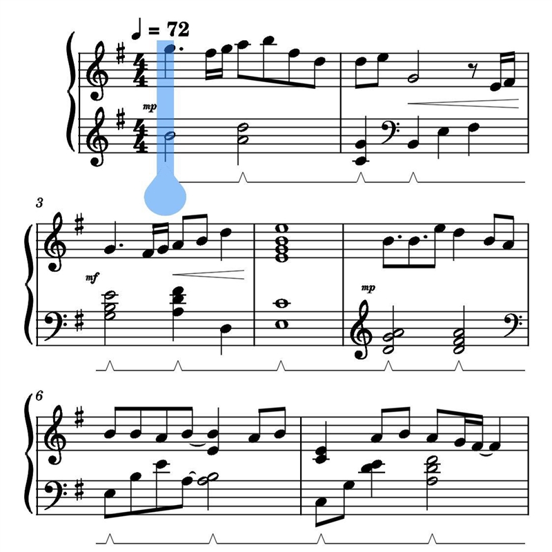 What letters are all these notes? New to piano .-example-1