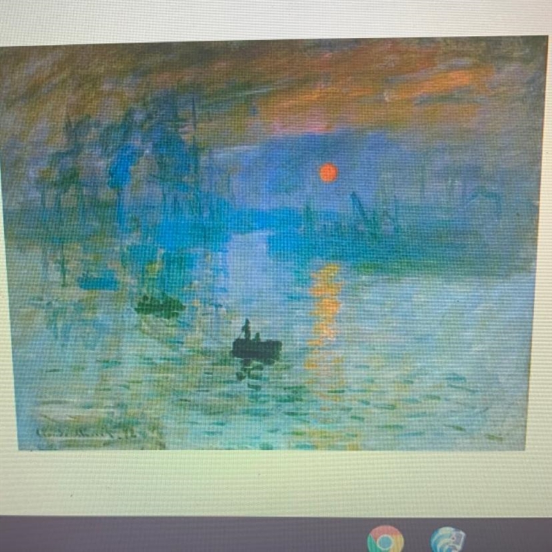 4. Look at the painting below. Name the painting , the artist, and the art movements-example-1