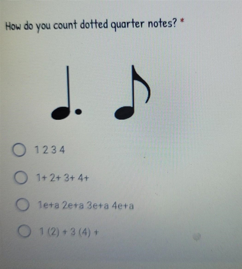 *Strings/ Music related* How do you count dotted quarter notes? *Photo included has-example-1