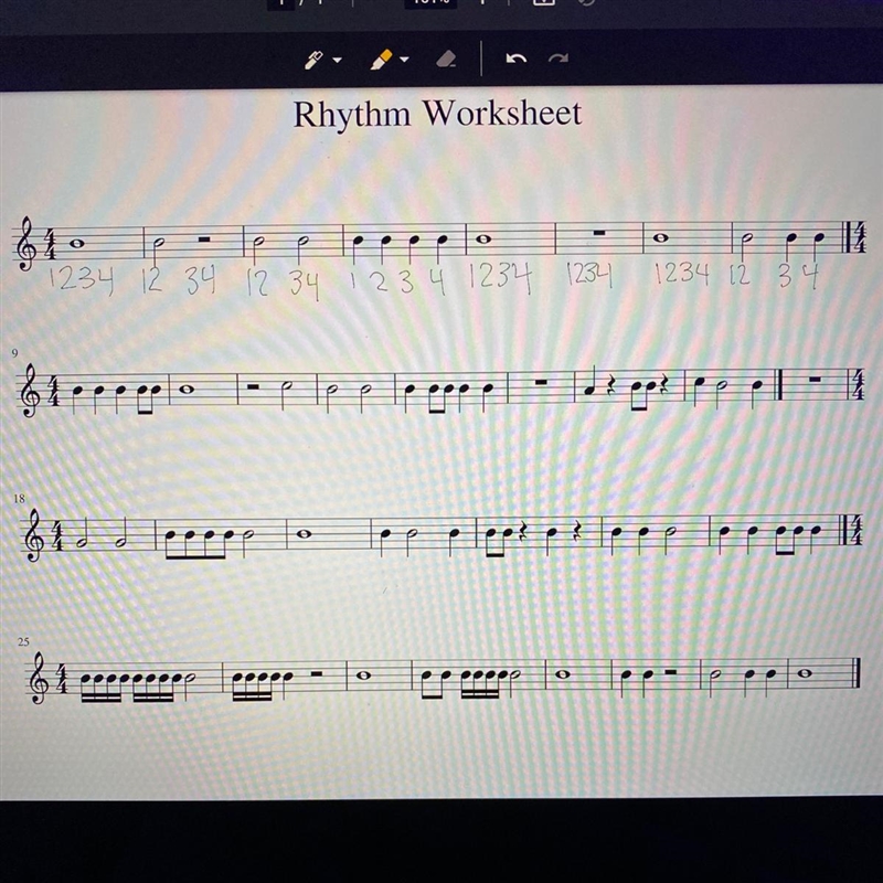 Rhythm worksheet answers please. I did the first line, but I don’t understand the-example-1