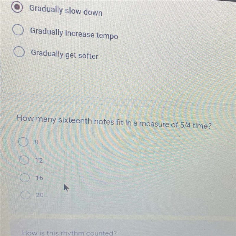 How many 16th notes fit in a measure of 5/4 time￼-example-1