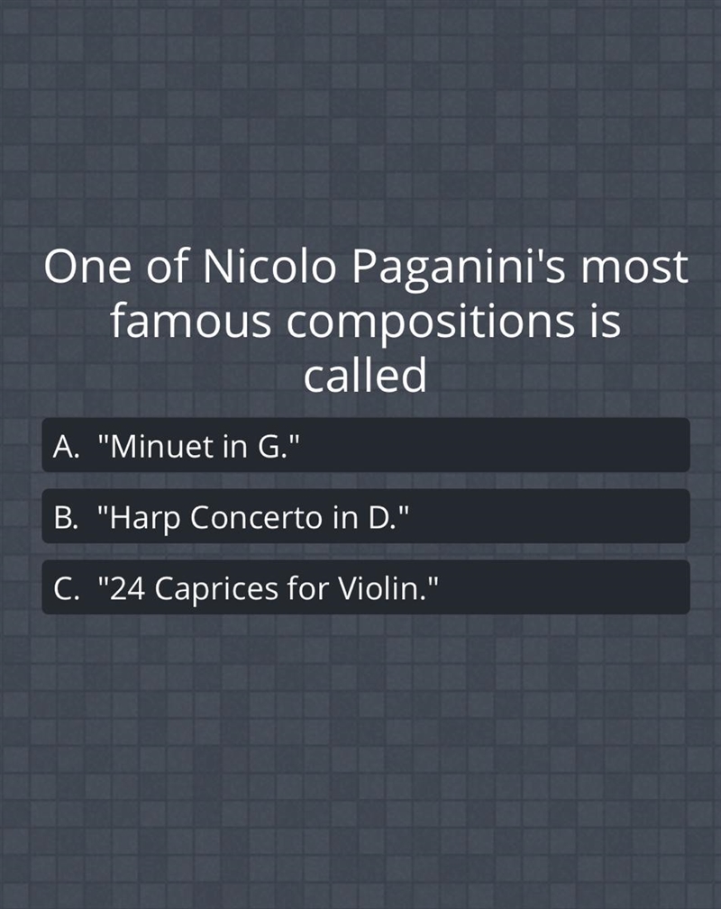 One of Nicole Paginini's most famous compositions was called-example-1