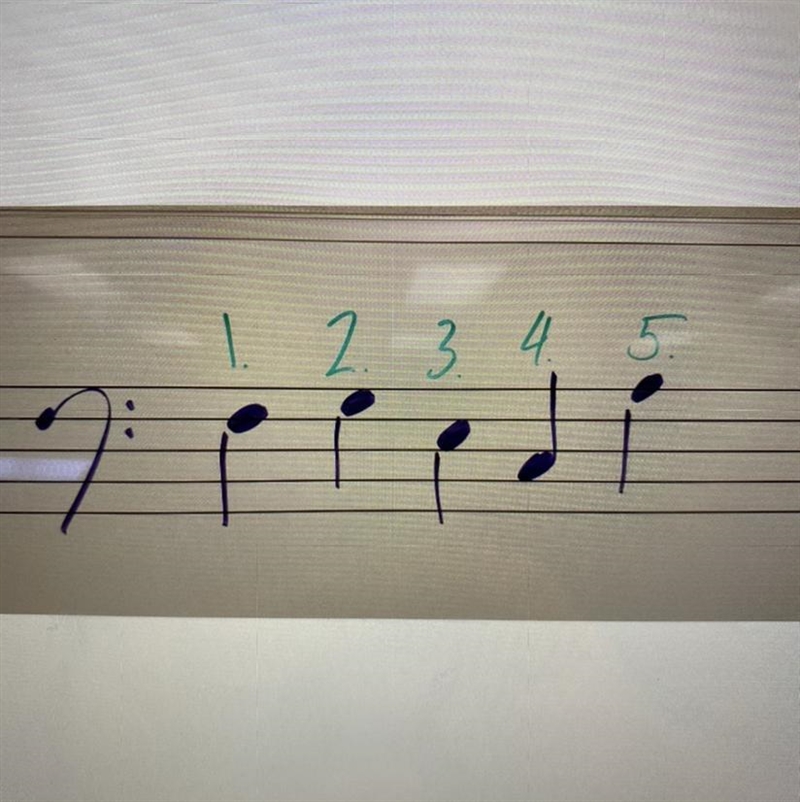 Identify the notes that. Each note is worth one point.-example-1