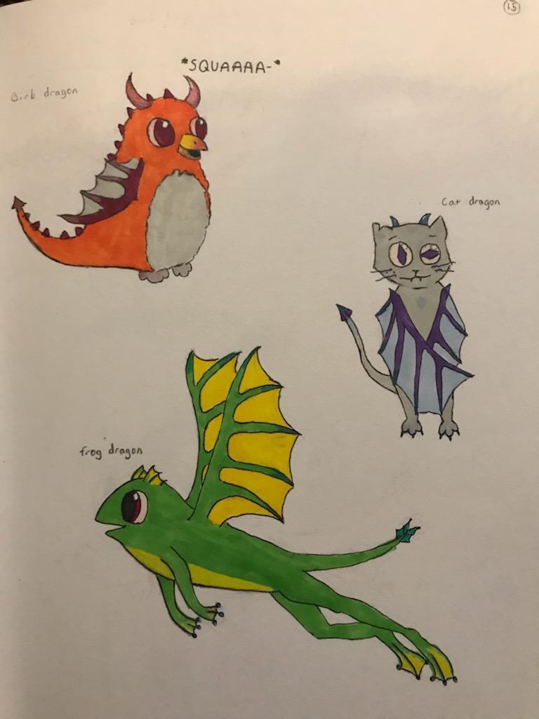 I've been drawing random animals as dragons... What animal should I try next?-example-1