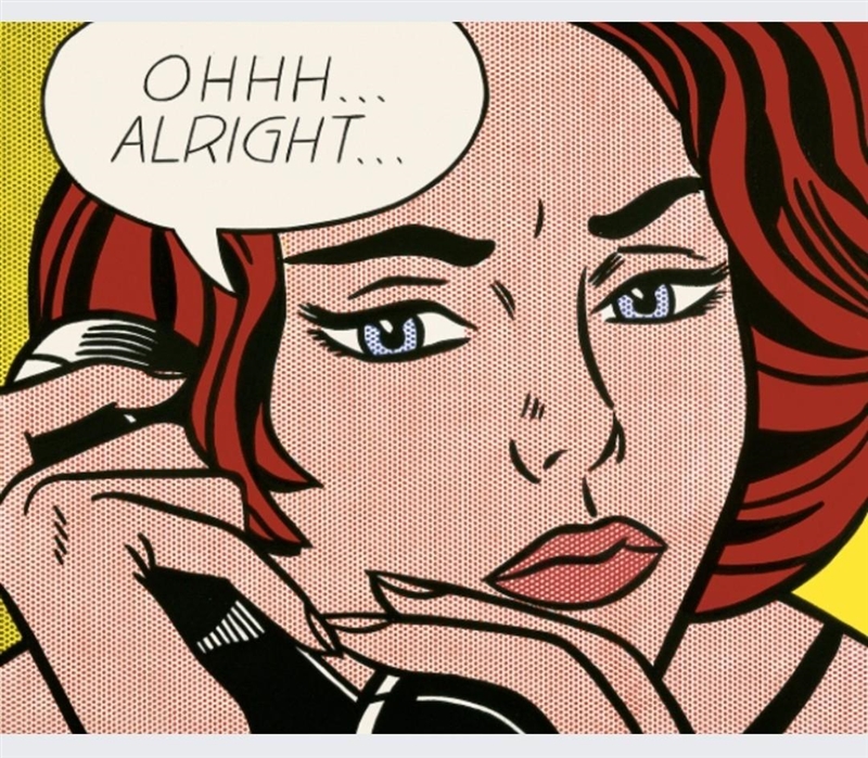 What do you think of this work of art by Roy Lichtenstein? Do you think this is art-example-1