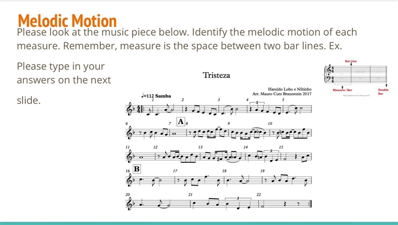 Identify the melodic motion of each measure-example-1