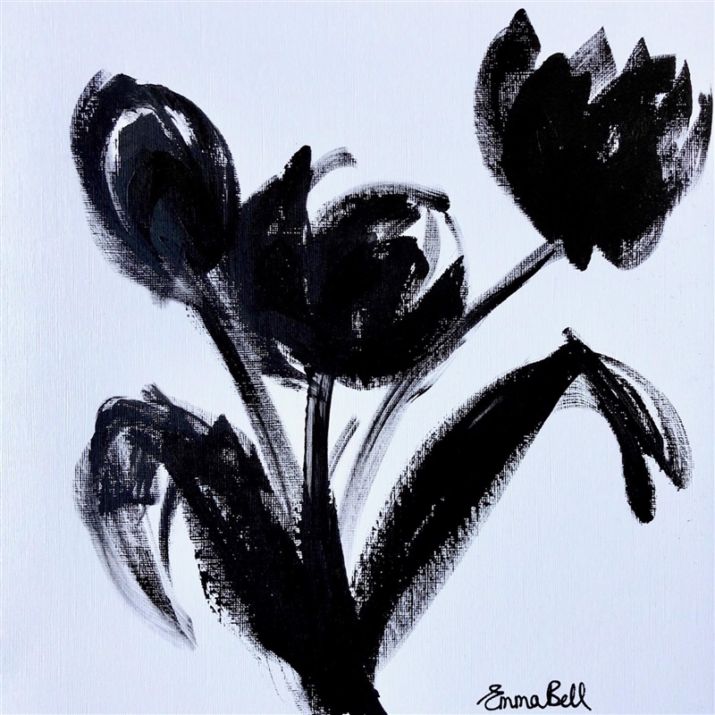 Easy Assignment and Easy Points Please draw 3 tulips on a piece of paper non colored-example-1