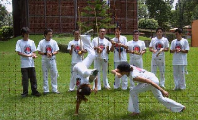 Look at the picture of Capoeira. Come up with some questions about what you want to-example-1