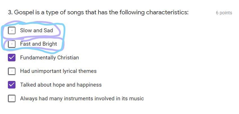 Can someone tell me if it's either "sad and slow" or "fast and bright-example-1